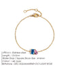 Edelstahl Zirkonia Charm Armband