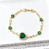 Vergoldetes Kristall Herz Armband