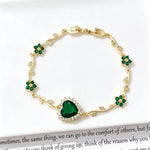 Vergoldetes Kristall Herz Armband