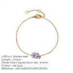 Edelstahl Zirkonia Charm Armband