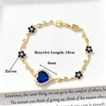 Vergoldetes Kristall Herz Armband