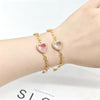 Vergoldetes Kristall Herz Armband