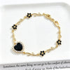 Vergoldetes Kristall Herz Armband