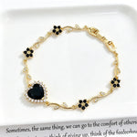 Vergoldetes Kristall Herz Armband