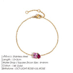 Edelstahl Zirkonia Charm Armband