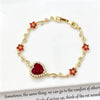 Vergoldetes Kristall Herz Armband