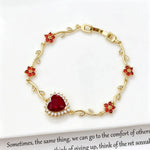 Vergoldetes Kristall Herz Armband