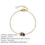Edelstahl Zirkonia Charm Armband