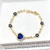 Vergoldetes Kristall Herz Armband
