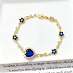 Vergoldetes Kristall Herz Armband