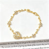 Vergoldetes Kristall Herz Armband