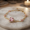 Vergoldetes Kristall Herz Armband